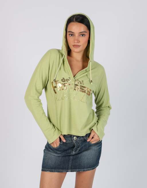 Vintage Datch S hoodie in light green, 3 of 4