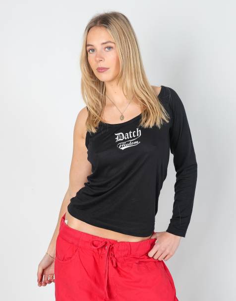 Vintage Datch S long sleeve top in black - view 1
