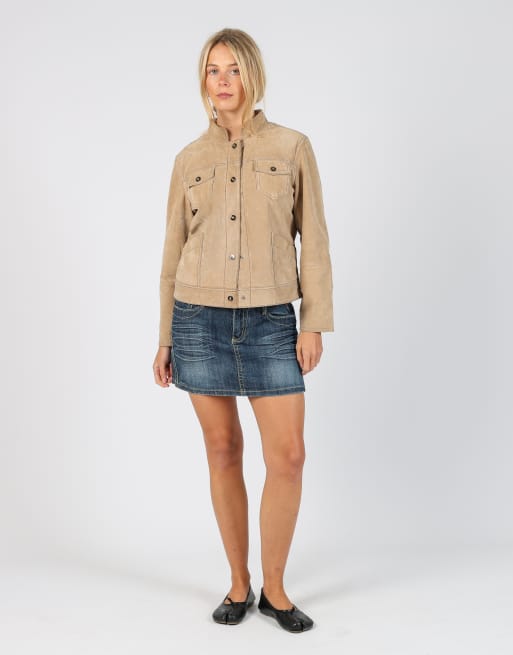 Vintage Dateless S denim mini skirt in blue