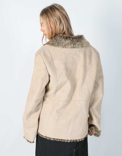 Vintage David Barry M aviator jacket in beige, 2 of 4