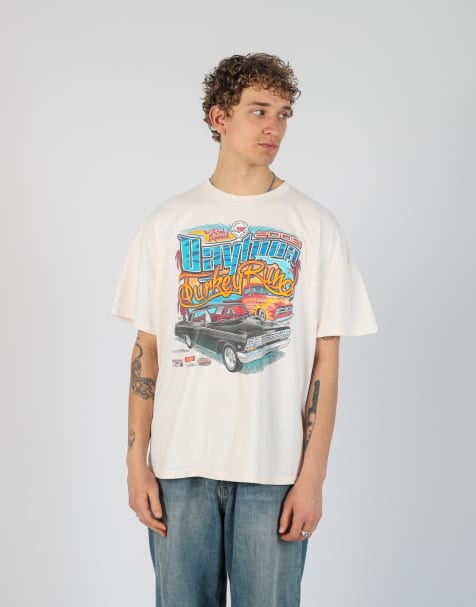 Vintage Daytona Turkey Run xl t-shirt in cream - view 1
