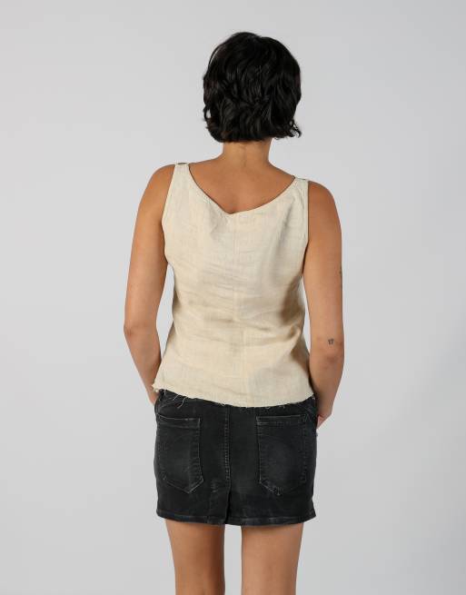 Vintage Deanna B S woven top in cream, 2 of 4
