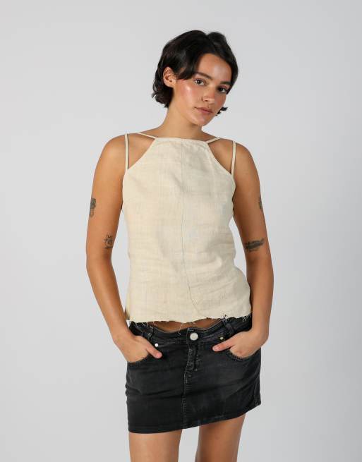 Vintage Deanna B S woven top in cream, 3 of 4