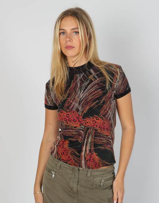 Vintage Della Corte S woven top in black
