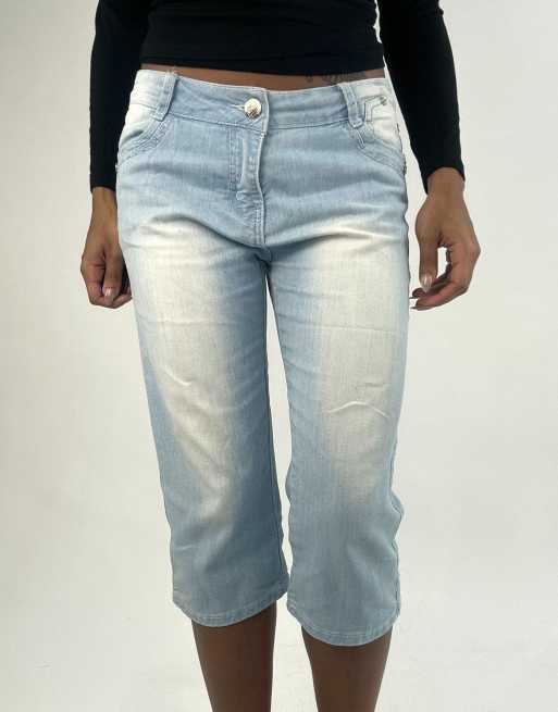 Vintage denim capris in blue, 3 of 4