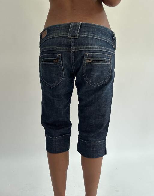 Vintage denim capris in blue, 2 of 4