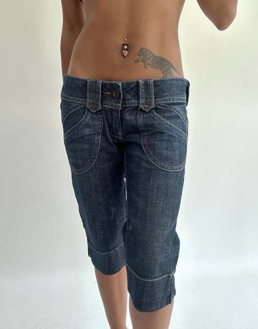 Vintage denim capris in blue, 3 of 4