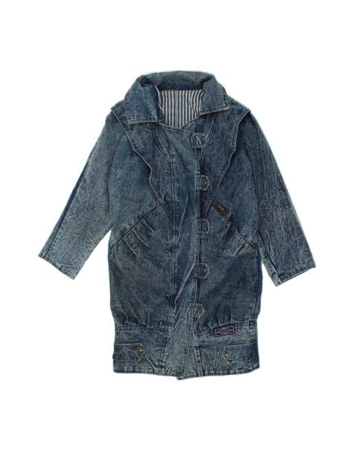 Vintage Denim Coat It 40 Small In Blue