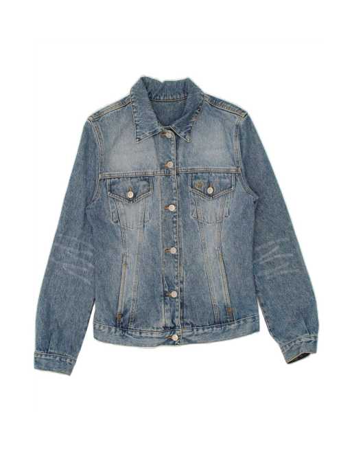 Vintage Denim Jacket UK 12 Medium In Blue