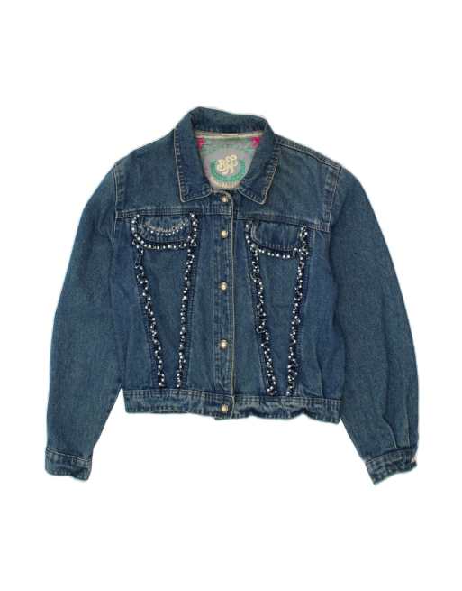 Vintage Denim Jacket UK 14 Medium In Blue