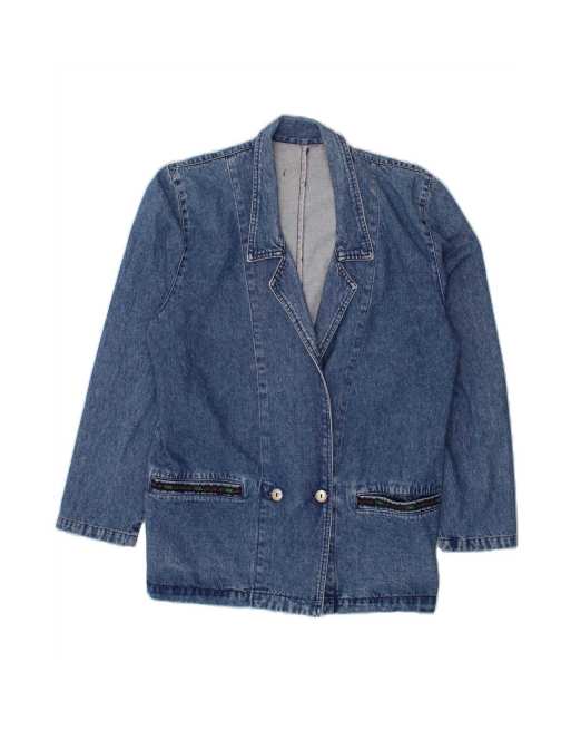 Vintage Denim Jacket UK 16 Large In Blue