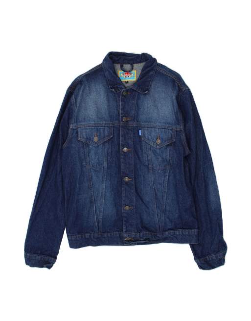 Vintage Denim Jacket UK 40 Large In Blue