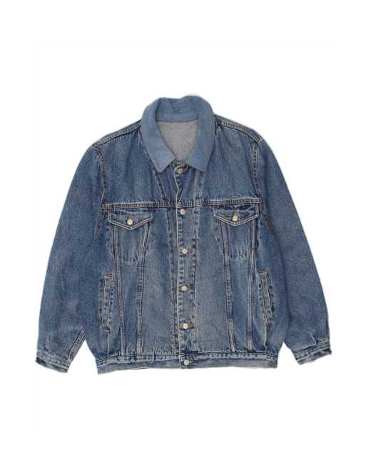 Vintage Denim Jacket UK 42 XL In Blue