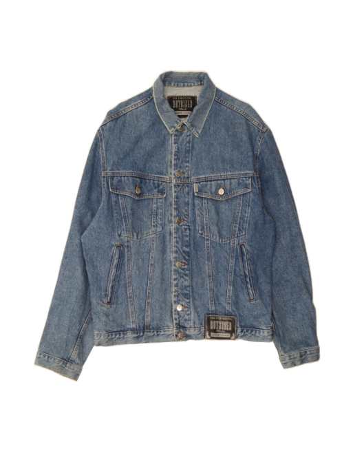 Vintage Denim Jacket UK 44 2XL In Blue