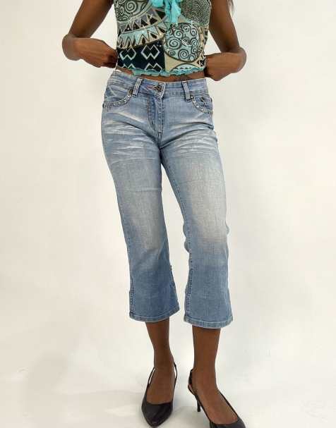 Vintage denim jeans in blue - view 1