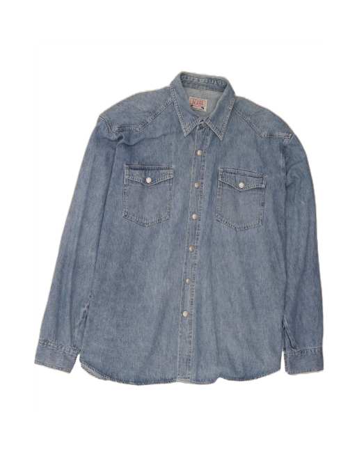 Vintage Denim Shirt 2XL In Blue
