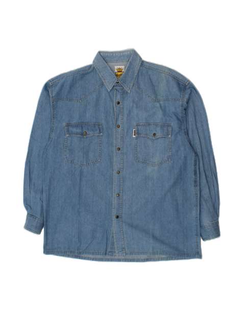 Vintage Denim Shirt Large In Blue - view 1