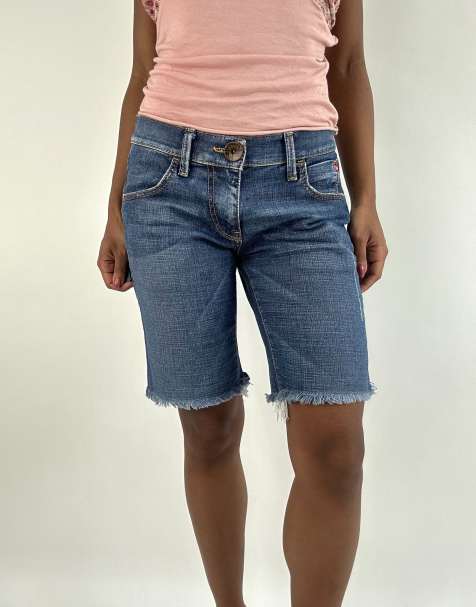 Vintage denim shorts in blue - view 1