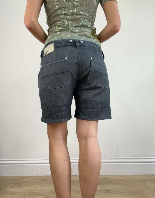 Vintage denim shorts in grey, 2 of 4