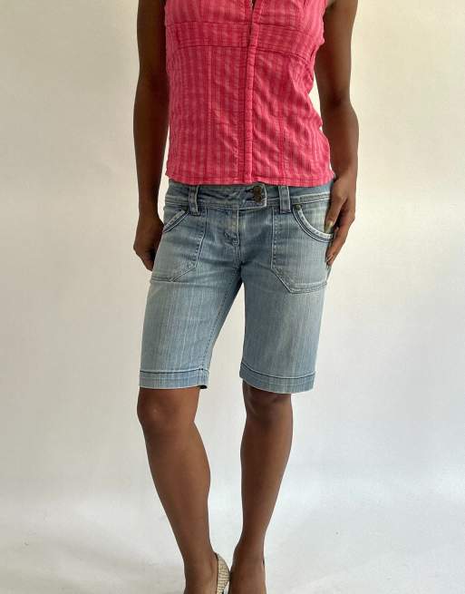 Vintage denim shorts in light blue, 4 of 5