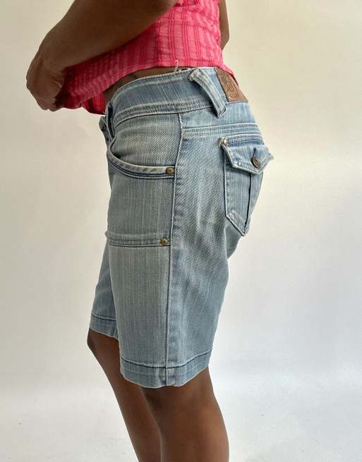 Vintage denim shorts in light blue, 5 of 5