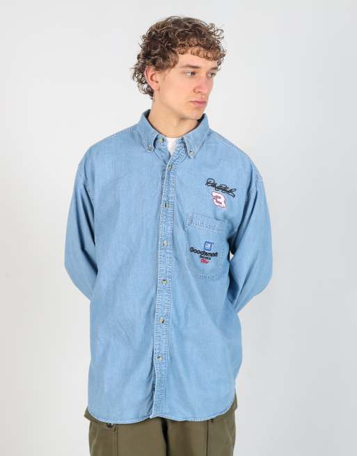 Vintage Denim xl long sleeve shirt in light blue, 2 of 4