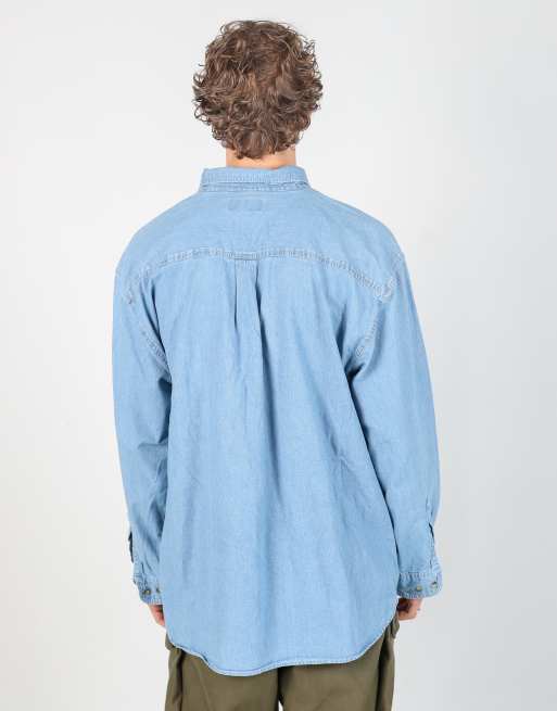 Vintage Denim xl long sleeve shirt in light blue, 3 of 4