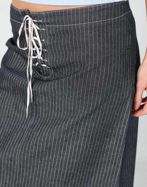 Vintage Denny Rose L denim midi skirt in blue, 4 of 4