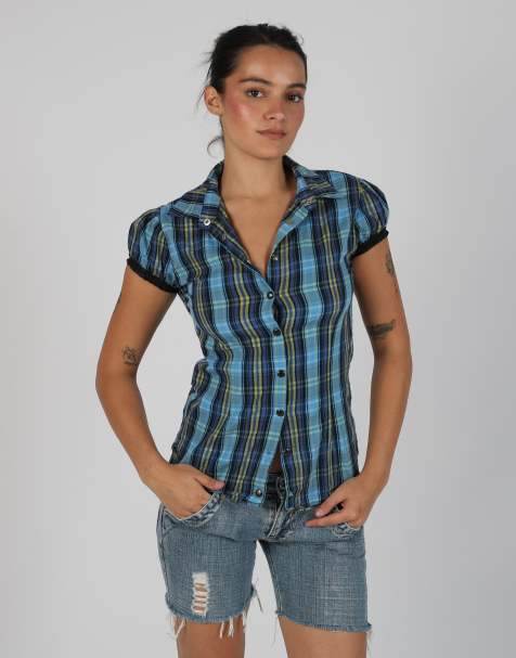 Vintage Denny Rose S shirt in blue - view 1