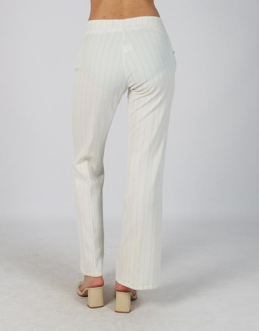 Vintage Denny Rose S woven trousers in cream, 4 of 4