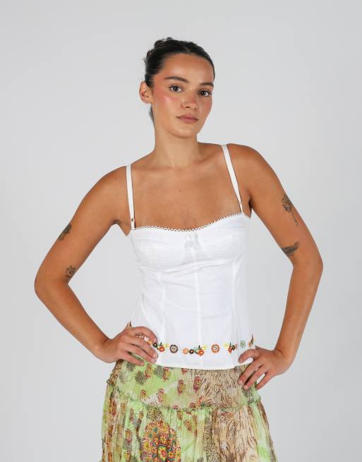 Vintage Denny Rose XS corset in white, 3 of 4