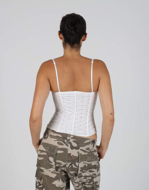 Vintage Denny Rose XS corset in white, 2 of 4