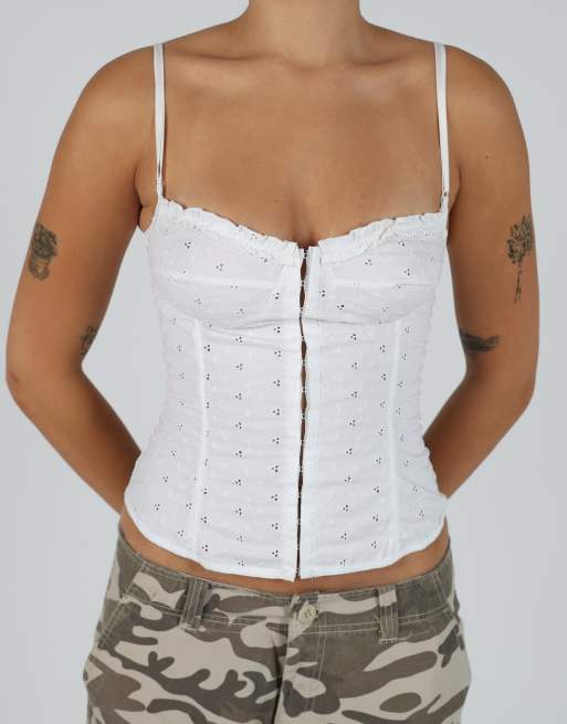 Vintage Denny Rose XS corset in white, 4 of 4
