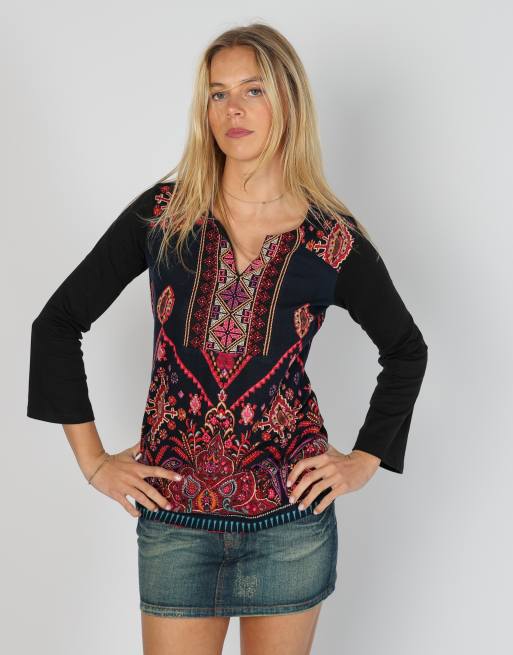 Vintage Derhy S long sleeve top in black