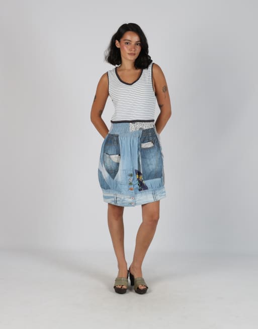 Vintage Desigual M denim midi dress in blue