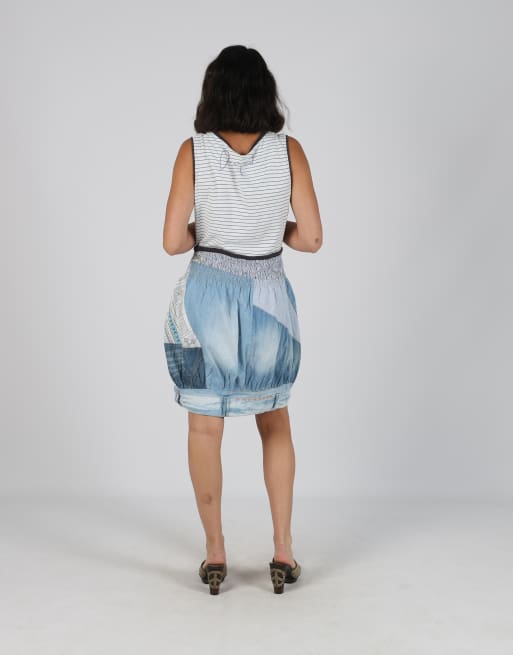 Vintage Desigual M denim midi dress in blue, 3 of 4
