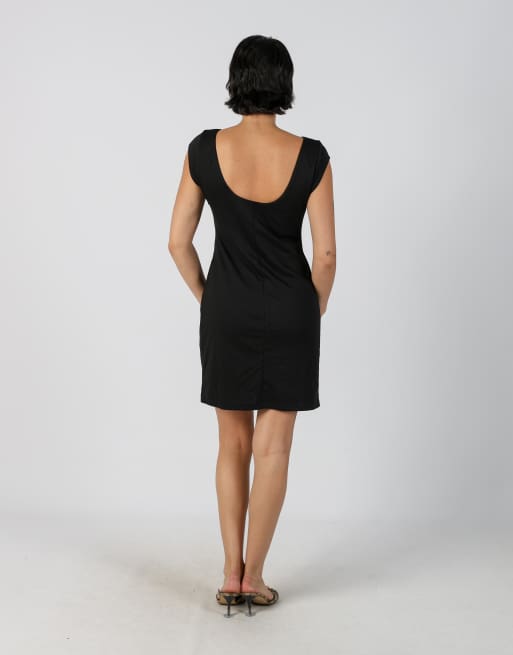 Vintage Desigual M woven mini dress in black, 3 of 4