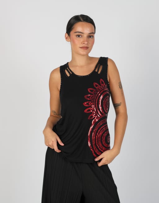 Vintage Desigual M woven vest in black, 1 of 4