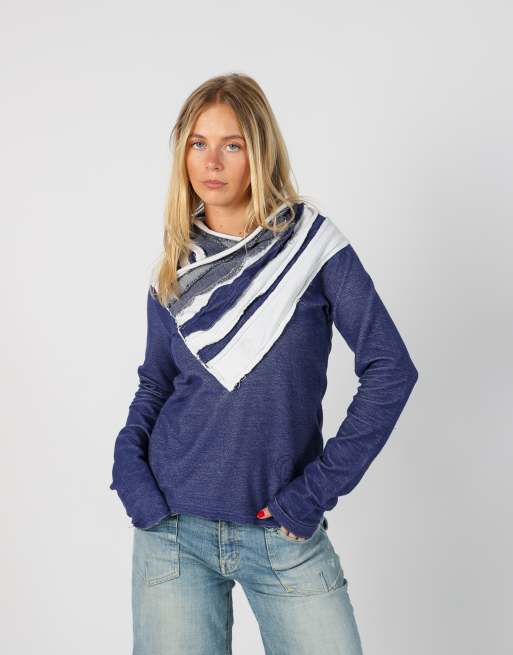 Vintage Desigual S long sleeve top in blue, 1 of 4