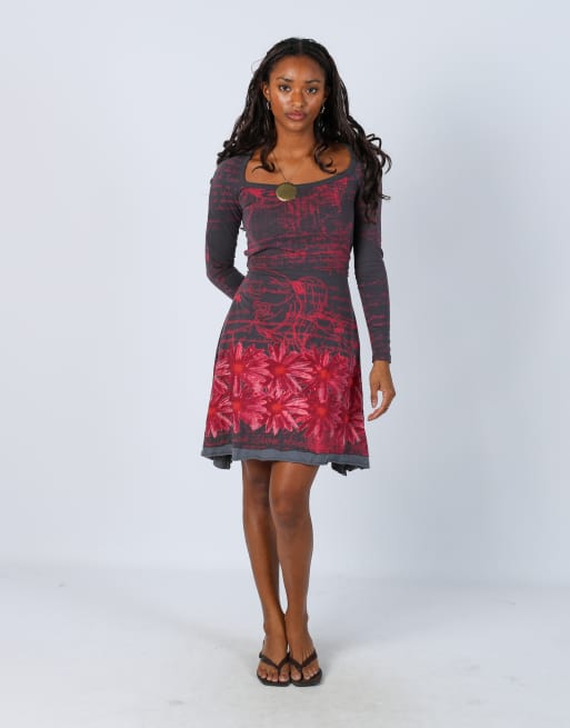 Vintage Desigual S woven mini dress in grey, 1 of 4