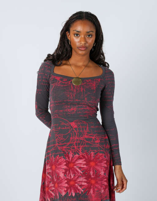 Vintage Desigual S woven mini dress in grey, 2 of 4
