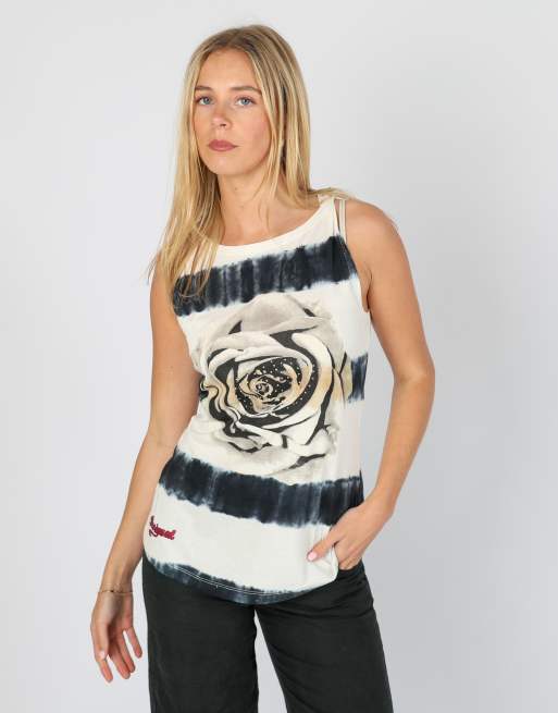 Vintage Desigual S woven top in ivory, 1 of 4