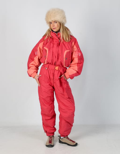 Vintage Diadora M ski suit in coral