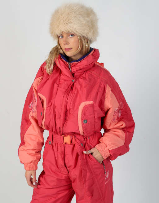 Vintage Diadora M ski suit in coral, 2 of 4