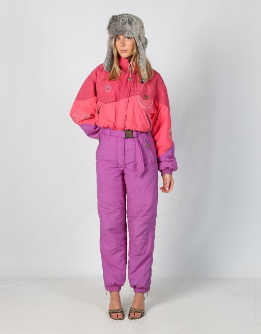Vintage Diadora S ski suit in purple