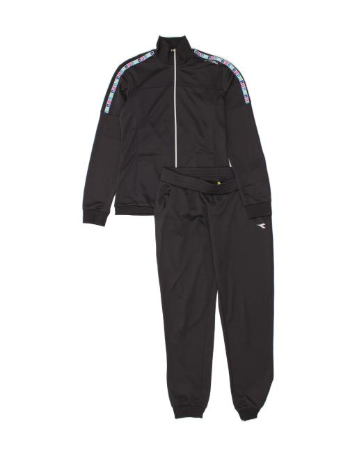 Vintage Diadora Size L Graphic Full Tracksuit in Grey