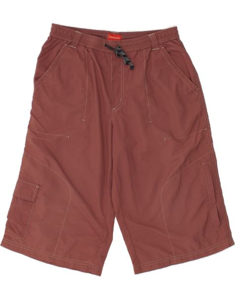 Vintage Diadora Size M Cargo Shorts in Maroon - view 1
