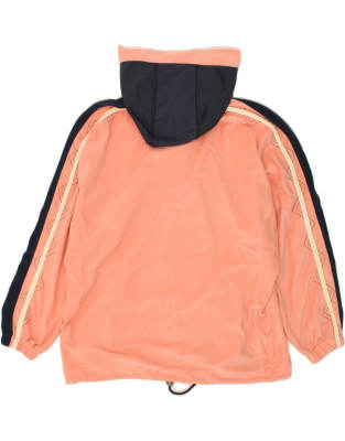 Vintage Diadora Size S Oversized Hooded Tracksuit Top Jacket in Pink