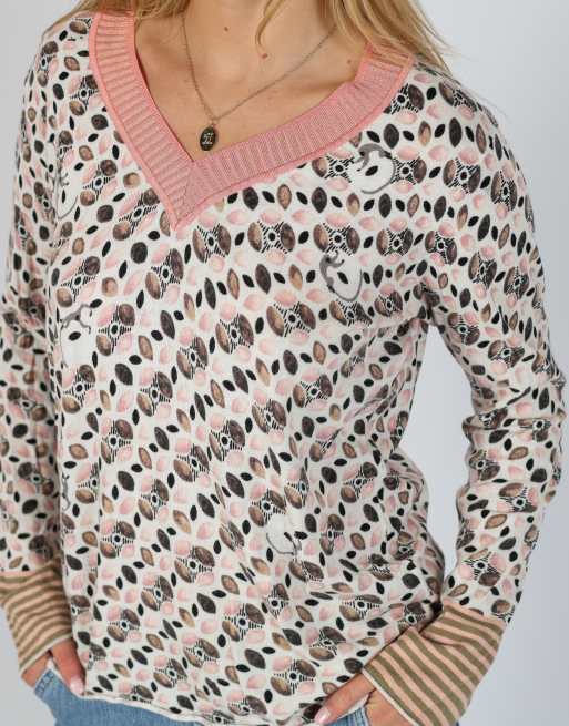 Vintage Diana Callesi M knitted top in ivory, 4 of 4