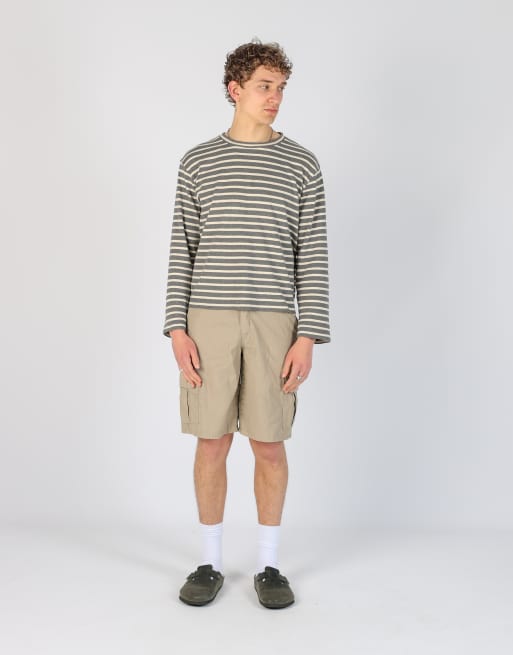 Vintage Dickies 30x21 canvas cargo shorts in khaki green